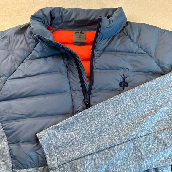 Sun Mountain Mens Hybrid Zip Jacket Stretch Size Large Blue - Picture 1 of 9